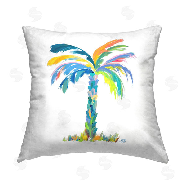 stupell industries Julie DeRice | Bold Brushed Palm Printed Throw Pillow