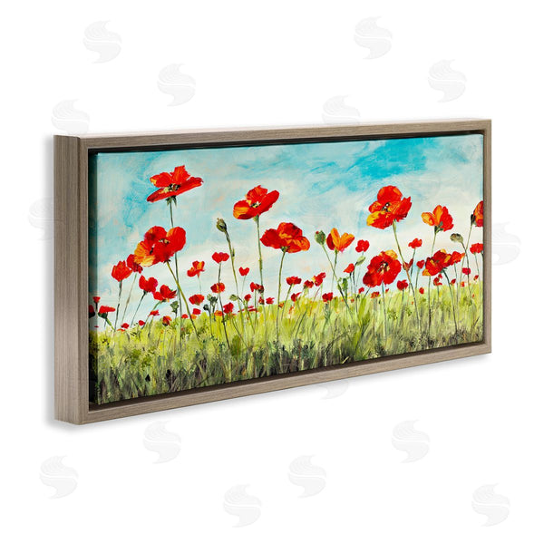 Stupell Industries Julie DeRice | Bright Red Poppies Meadow Wall Art