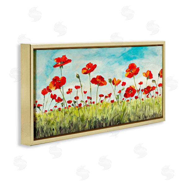 Stupell Industries Julie DeRice | Bright Red Poppies Meadow Wall Art