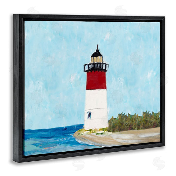 Stupell Industries Julie Derice | Coastal Lighthouse On Blue