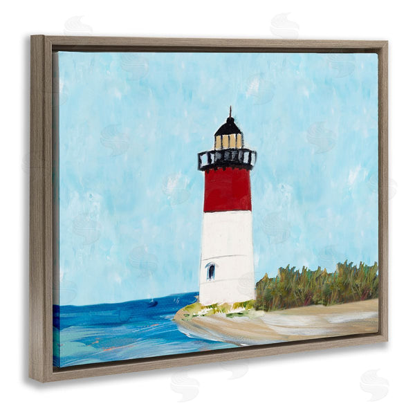 Stupell Industries Julie Derice | Coastal Lighthouse On Blue