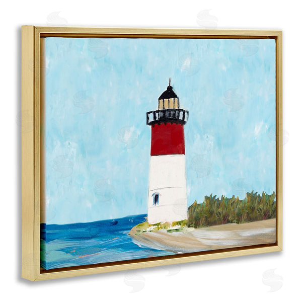 Stupell Industries Julie Derice | Coastal Lighthouse On Blue