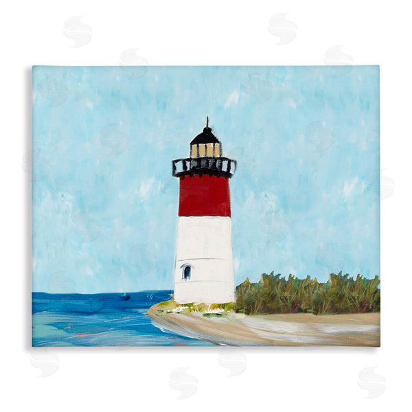 stupell industries Julie Derice | Coastal Lighthouse on Blue