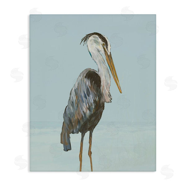 stupell industries Julie DeRice | Coastal Pelican Muted Blue Wall Art