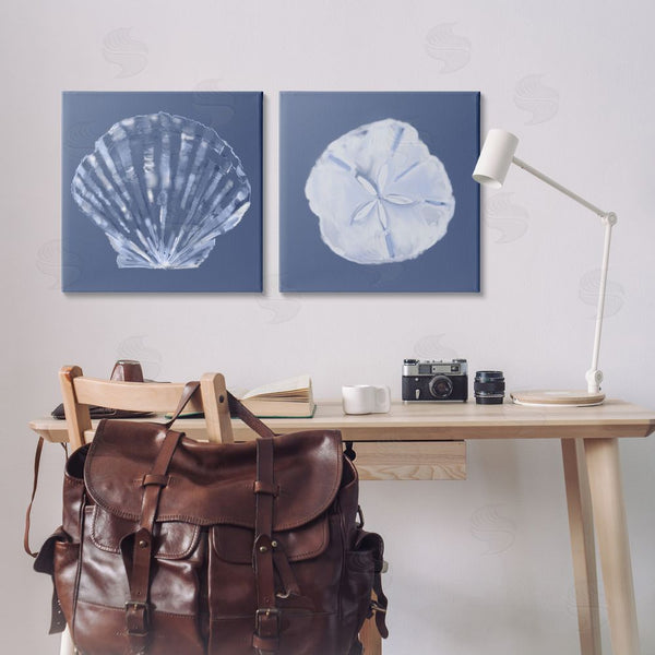 Stupell Industries Julie DeRice | Denim Sand Dollar & Scallop Wall Art