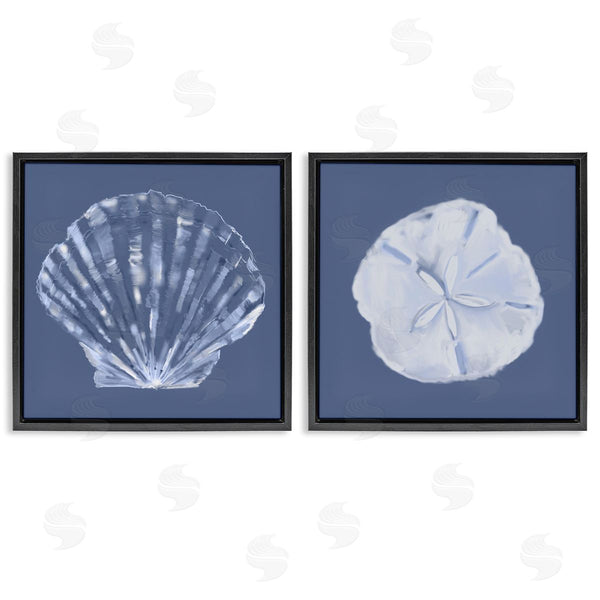 Stupell Industries Julie DeRice | Denim Sand Dollar & Scallop Wall Art