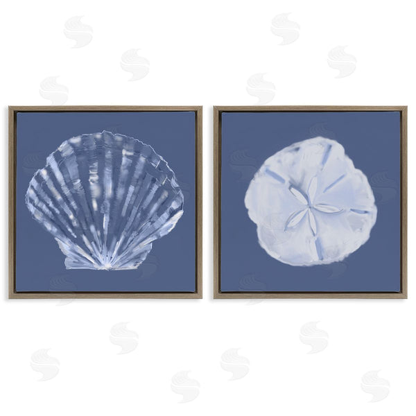 Stupell Industries Julie DeRice | Denim Sand Dollar & Scallop Wall Art