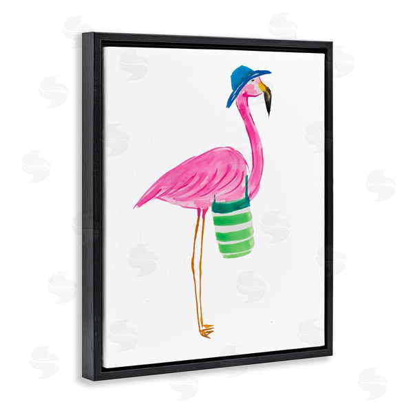 Stupell Industries Julie DeRice | Flamingo With Beach Bag