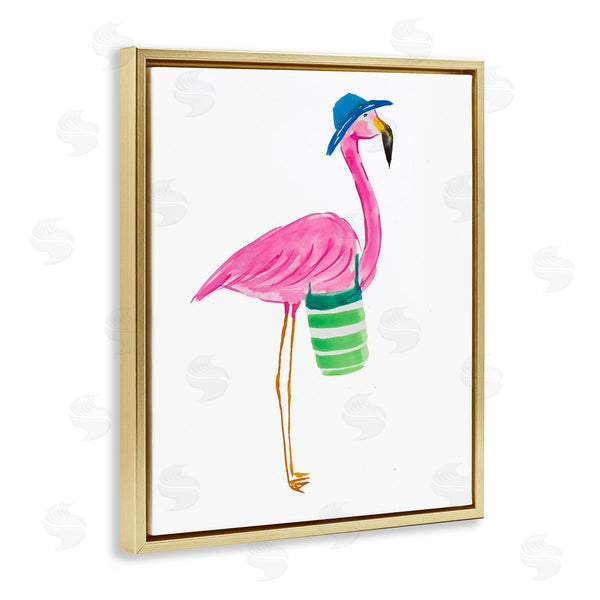 Stupell Industries Julie DeRice | Flamingo With Beach Bag