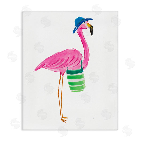 stupell industries Julie DeRice | Flamingo with Beach Bag