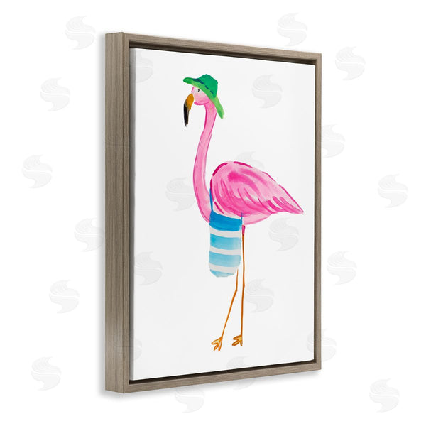 Stupell Industries Julie DeRice | Flamingo With Beach Tote