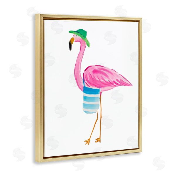 Stupell Industries Julie DeRice | Flamingo With Beach Tote