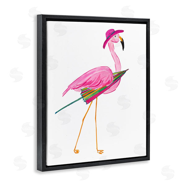 Stupell Industries Julie DeRice | Flamingo With Beach Umbrella
