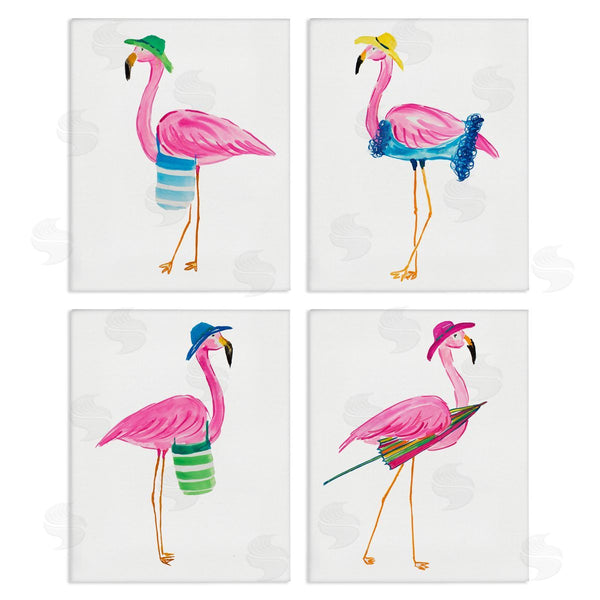 stupell industries Julie DeRice | Fun Beach Flamingos Wall Art
