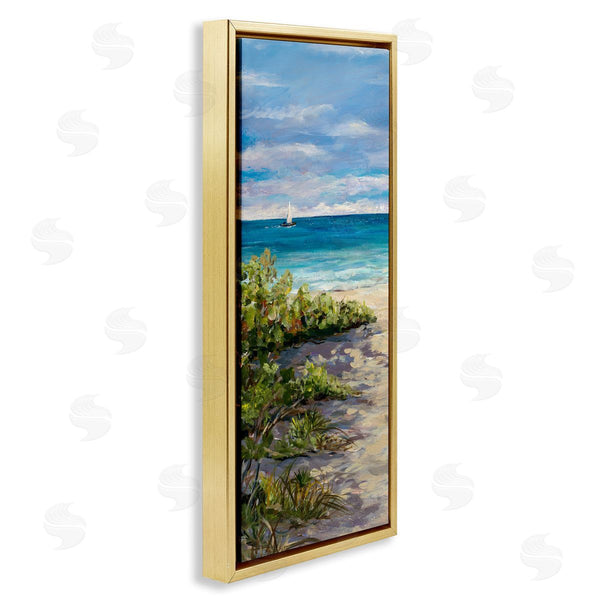 Stupell Industries Julie DeRice | Grassy Beach Shore Wall Art