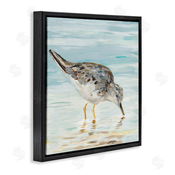Stupell Industries Julie DeRice | Grey Beach Sandpiper