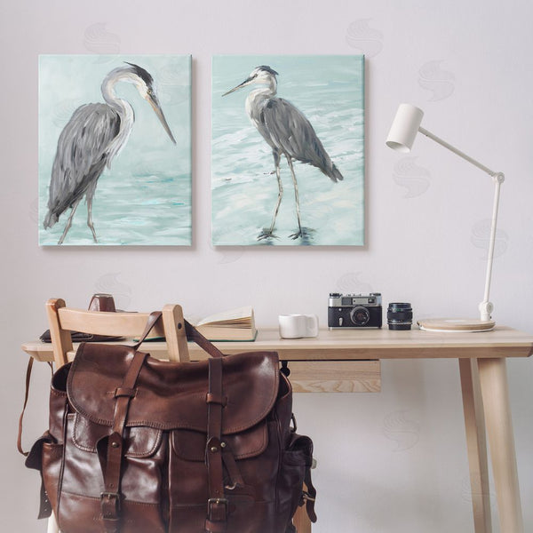 Stupell Industries Julie DeRice | Heron Birds Standing Shallow Beach Wall Art