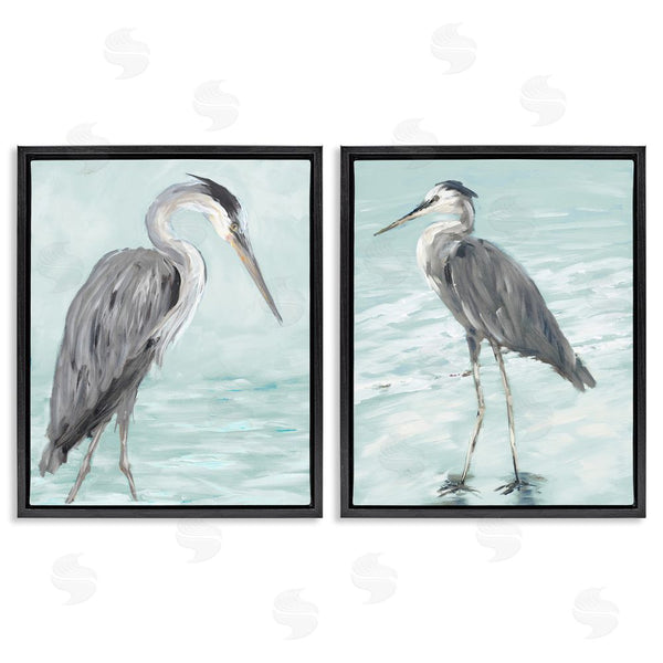 Stupell Industries Julie DeRice | Heron Birds Standing Shallow Beach Wall Art