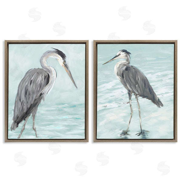 Stupell Industries Julie DeRice | Heron Birds Standing Shallow Beach Wall Art