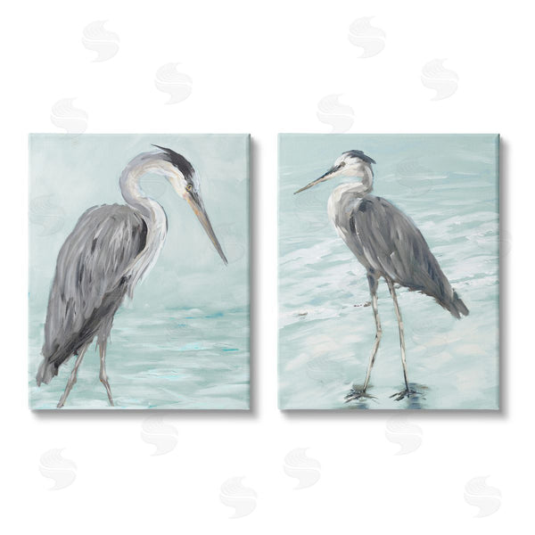 stupell industries Julie DeRice | Heron Birds Standing Shallow Beach Wall Art