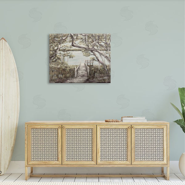 Stupell Industries Julie DeRice | Nature Waterfront Path Bridge Wall Art