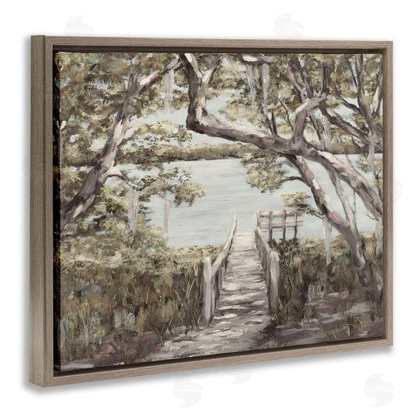 Stupell Industries Julie DeRice | Nature Waterfront Path Bridge Wall Art