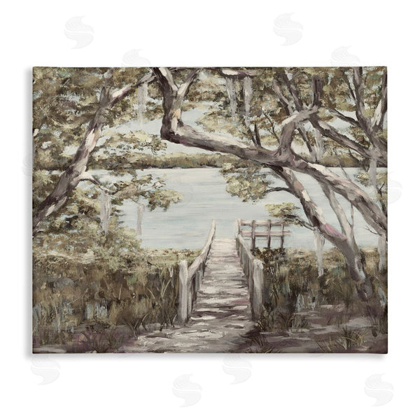 stupell industries Julie DeRice | Nature Waterfront Path Bridge Wall Art