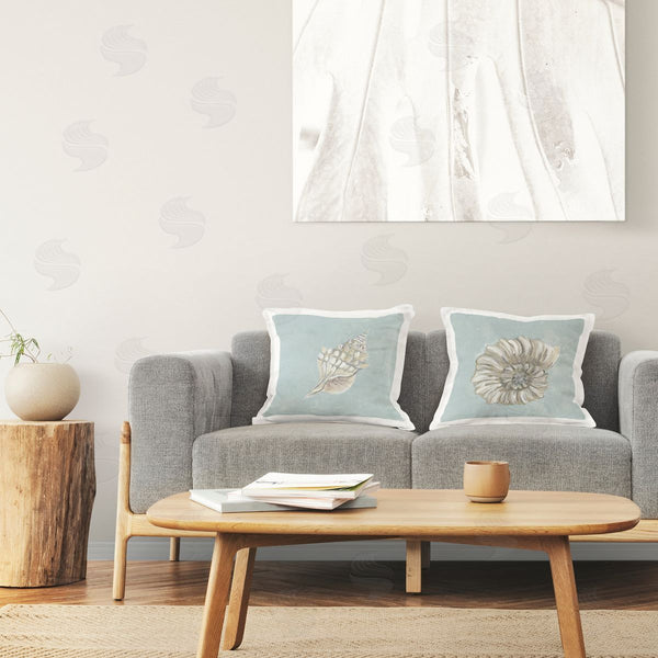 stupell industries Julie DeRice | Nautilus and Conch Seashells Printed Throw Pillow Set