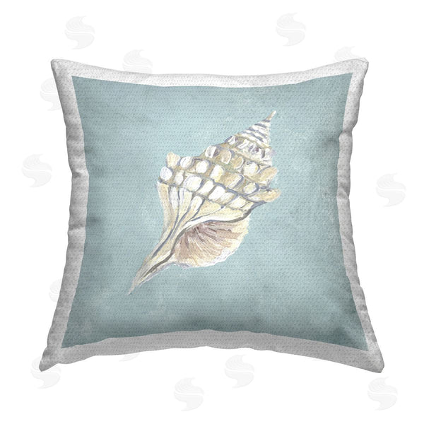 Stupell Industries Julie DeRice | Neutral Conch Shell Printed Throw Pillow