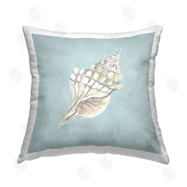 stupell industries Julie DeRice | Neutral Conch Shell Printed Throw Pillow