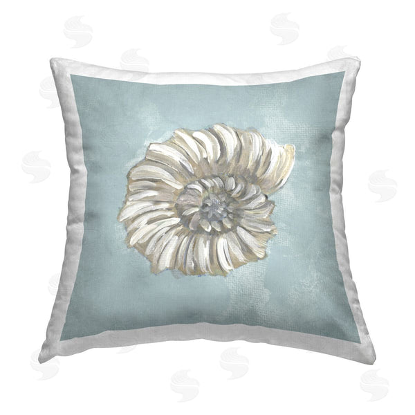 stupell industries Julie DeRice | Neutral Nautilus Shell Printed Throw Pillow
