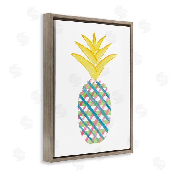 Stupell Industries Julie DeRice | Plaid Patterned Pineapple