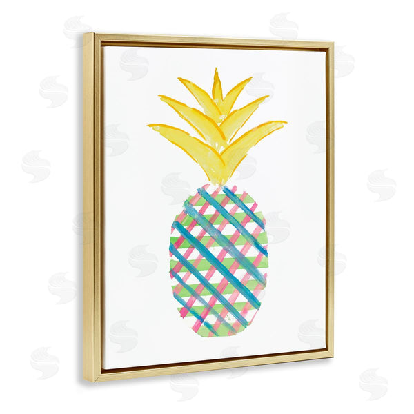 Stupell Industries Julie DeRice | Plaid Patterned Pineapple