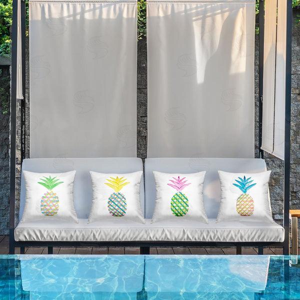Stupell Industries Julie DeRice | Plaid Patterned Pineapples Printed Throw Pillow Set