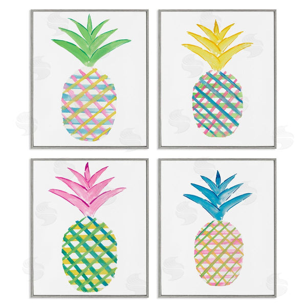 Stupell Industries Julie DeRice | Plaid Patterned Pineapples Wall Art
