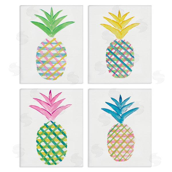 stupell industries Julie DeRice | Plaid Patterned Pineapples Wall Art