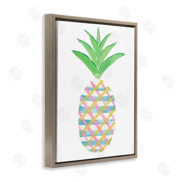 Stupell Industries Julie DeRice | Plaid Pineapple Fruit