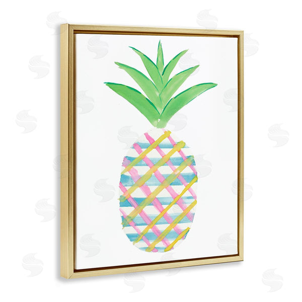 Stupell Industries Julie DeRice | Plaid Pineapple Fruit