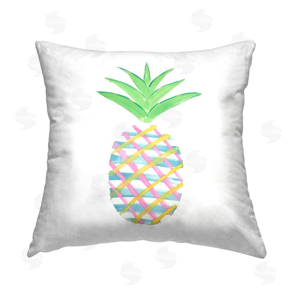 stupell industries Julie DeRice | Plaid Pineapple Fruit Printed Throw Pillow
