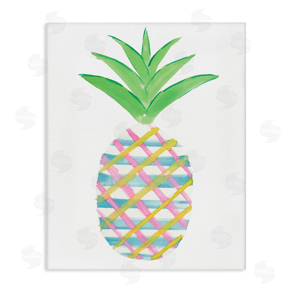 stupell industries Julie DeRice | Plaid Pineapple Fruit