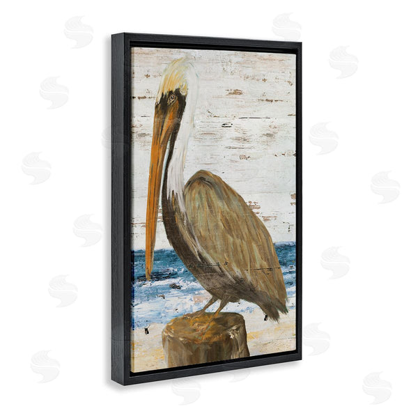 Stupell Industries Julie DeRice | Rustic Ocean Pelican