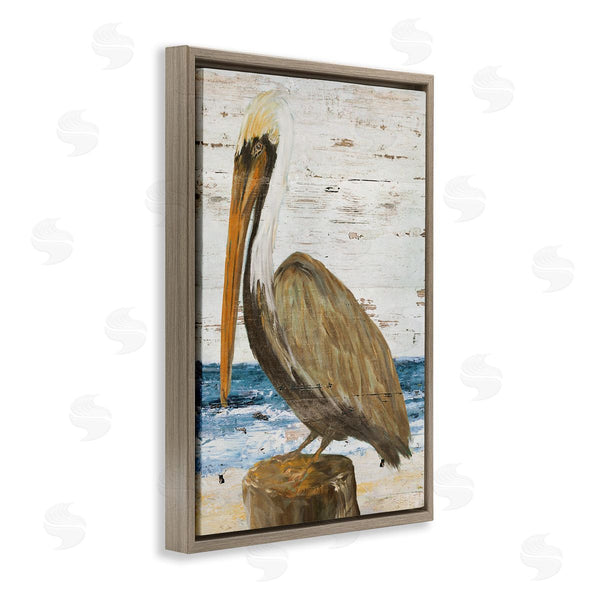 Stupell Industries Julie DeRice | Rustic Ocean Pelican