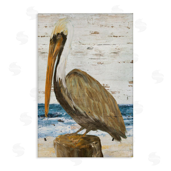 stupell industries Julie DeRice | Rustic Ocean Pelican