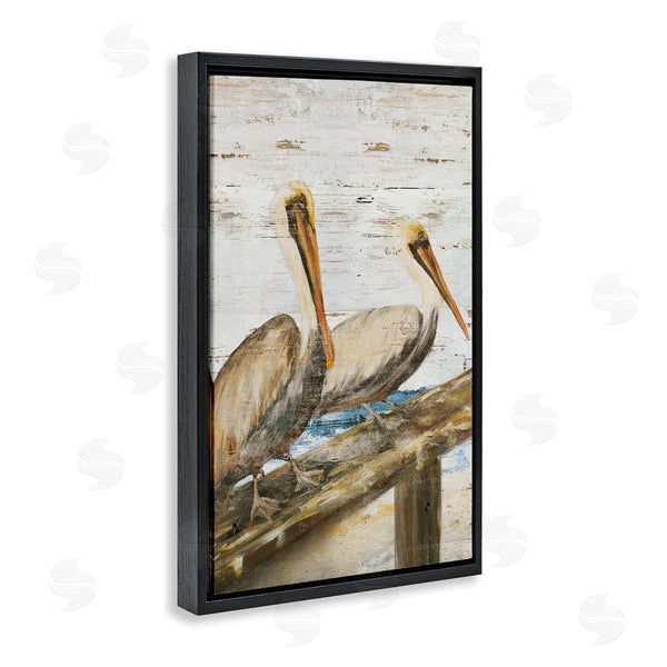 Stupell Industries Julie DeRice | Rustic Pelicans Perched