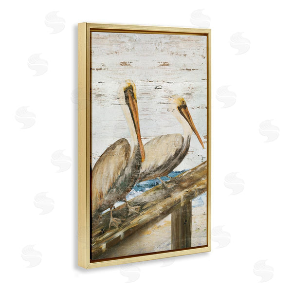 Stupell Industries Julie DeRice | Rustic Pelicans Perched