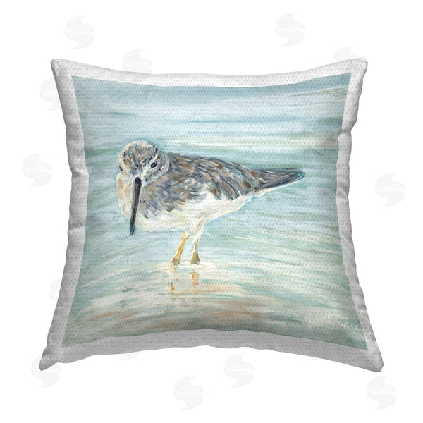 Stupell Industries Julie DeRice | Sandpiper On Shallow Shore Printed Throw Pillow