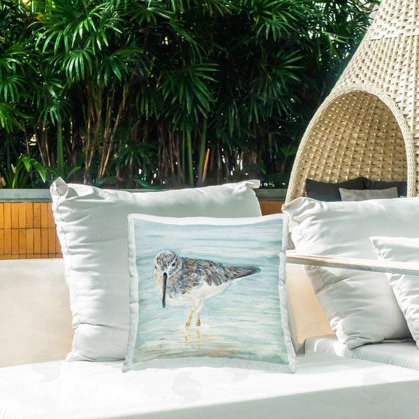 Stupell Industries Julie DeRice | Sandpiper On Shallow Shore Printed Throw Pillow