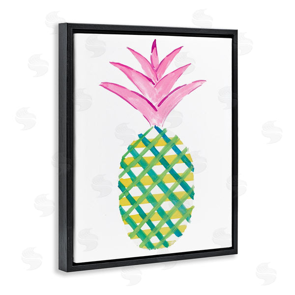 Stupell Industries Julie DeRice | Tropical Plaid Pineapple