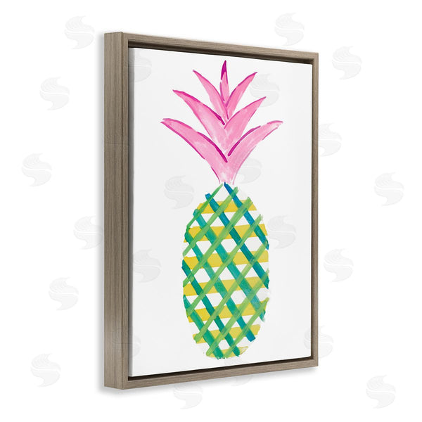 Stupell Industries Julie DeRice | Tropical Plaid Pineapple
