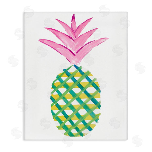 stupell industries Julie DeRice | Tropical Plaid Pineapple